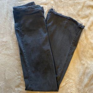 Bershka black denim jeans wide leg
